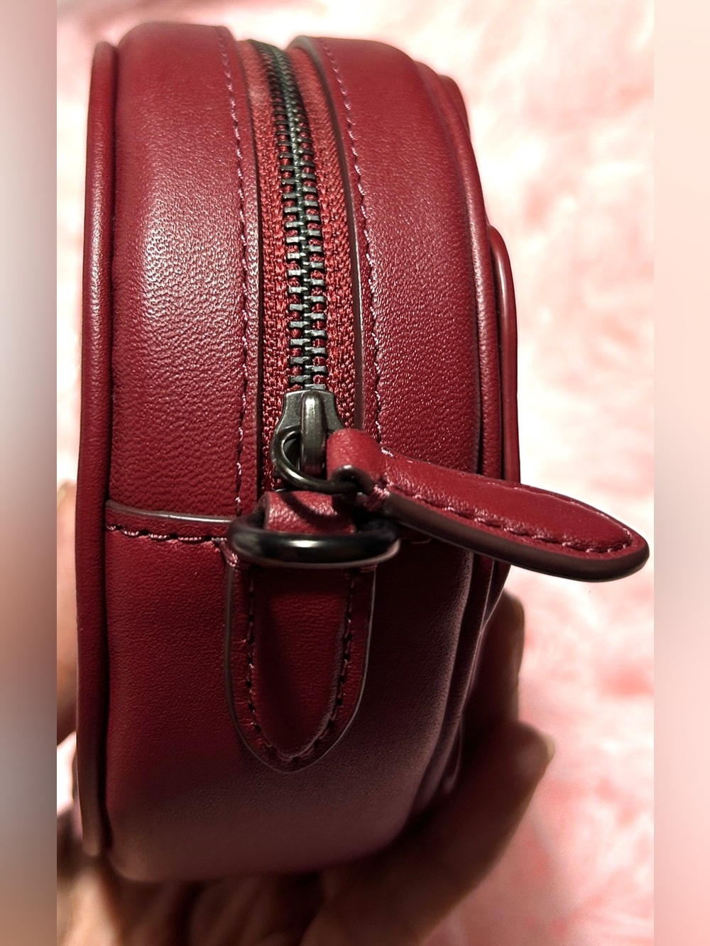 Coach Tea Rose Crossbody Bag/Wine - Picture 7 of 9